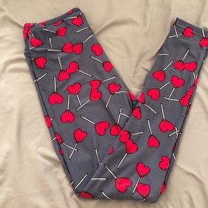 OS Heart Lollipop Leggings